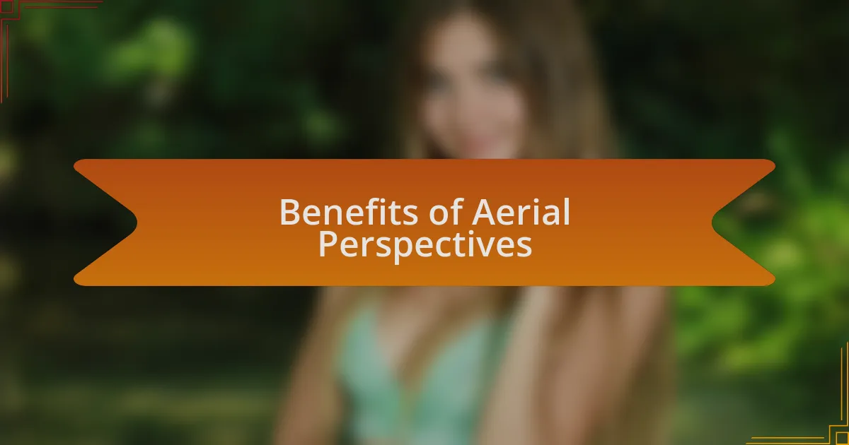Benefits of Aerial Perspectives