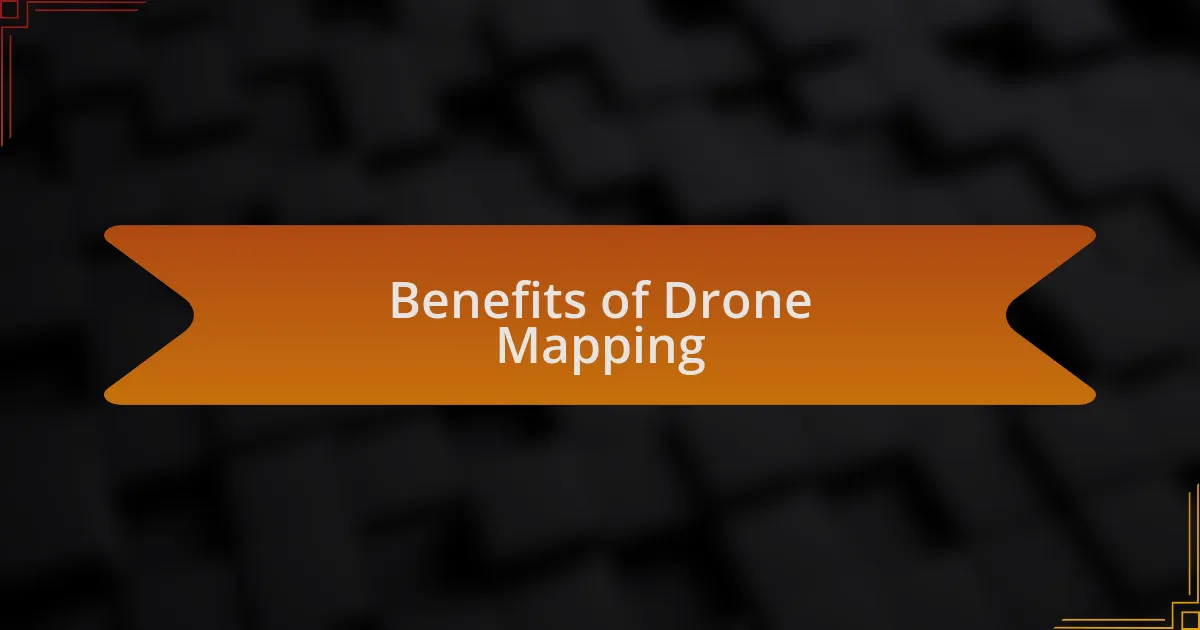 Benefits of Drone Mapping