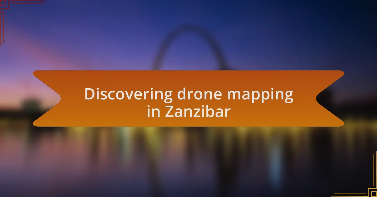 Discovering drone mapping in Zanzibar