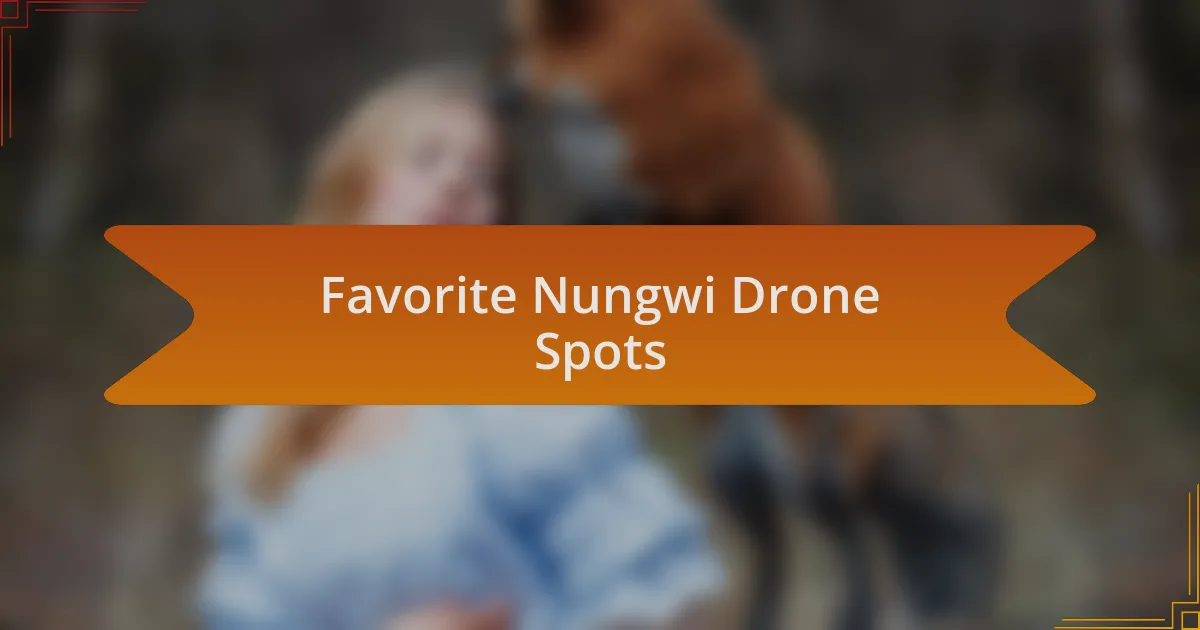 Favorite Nungwi Drone Spots