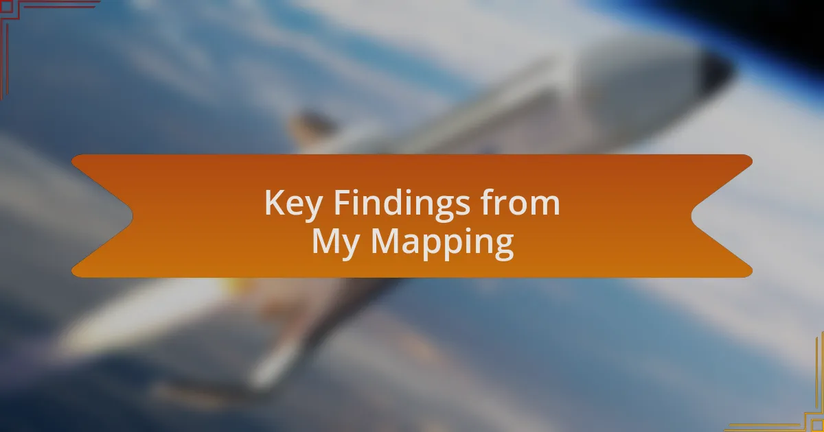 Key Findings from My Mapping