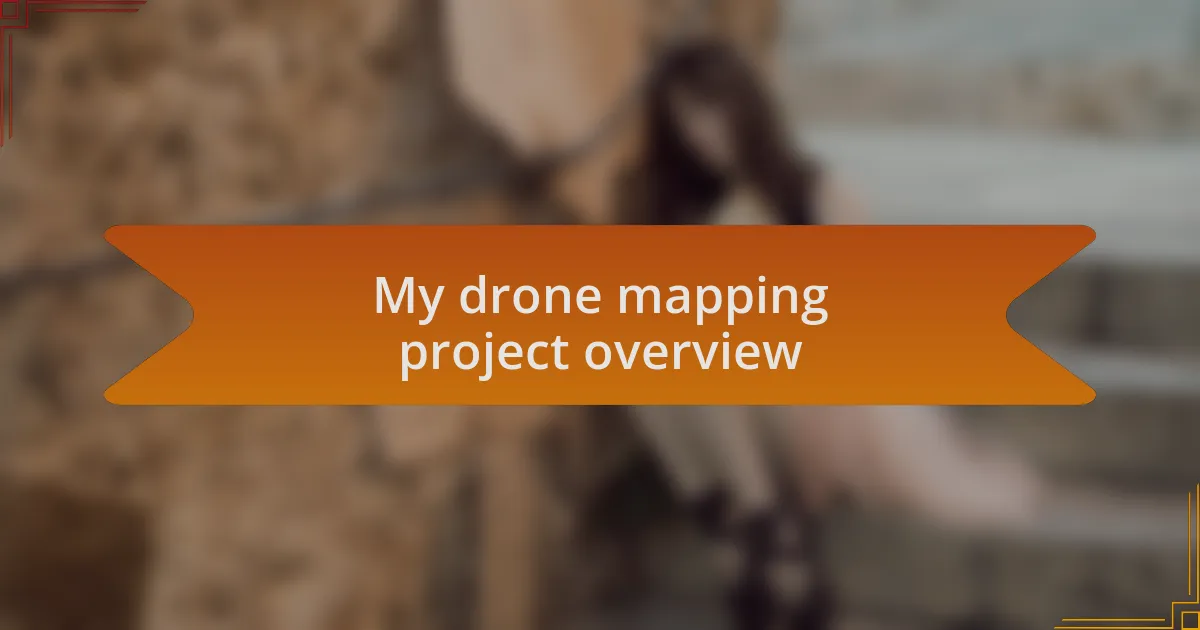 My drone mapping project overview