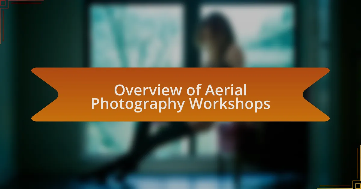 Overview of Aerial Photography Workshops