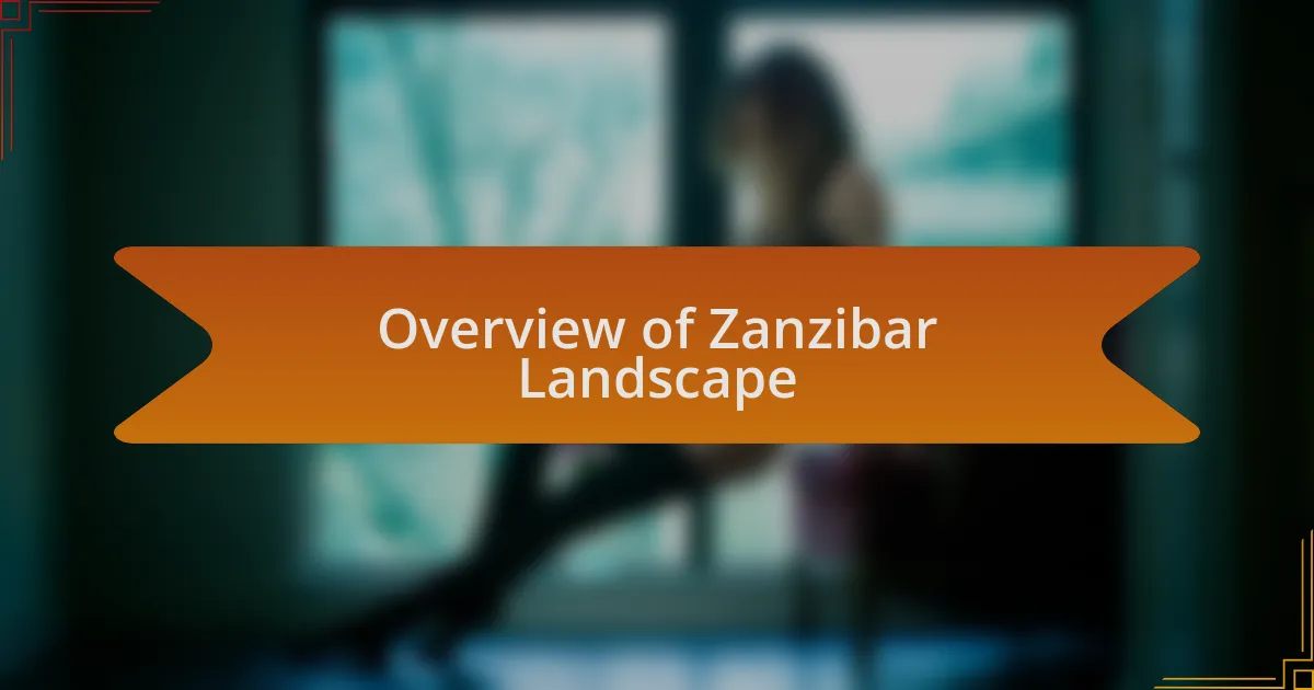 Overview of Zanzibar Landscape