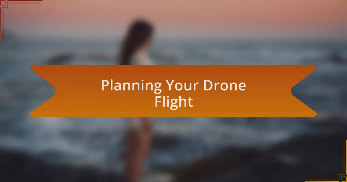 Planning Your Drone Flight