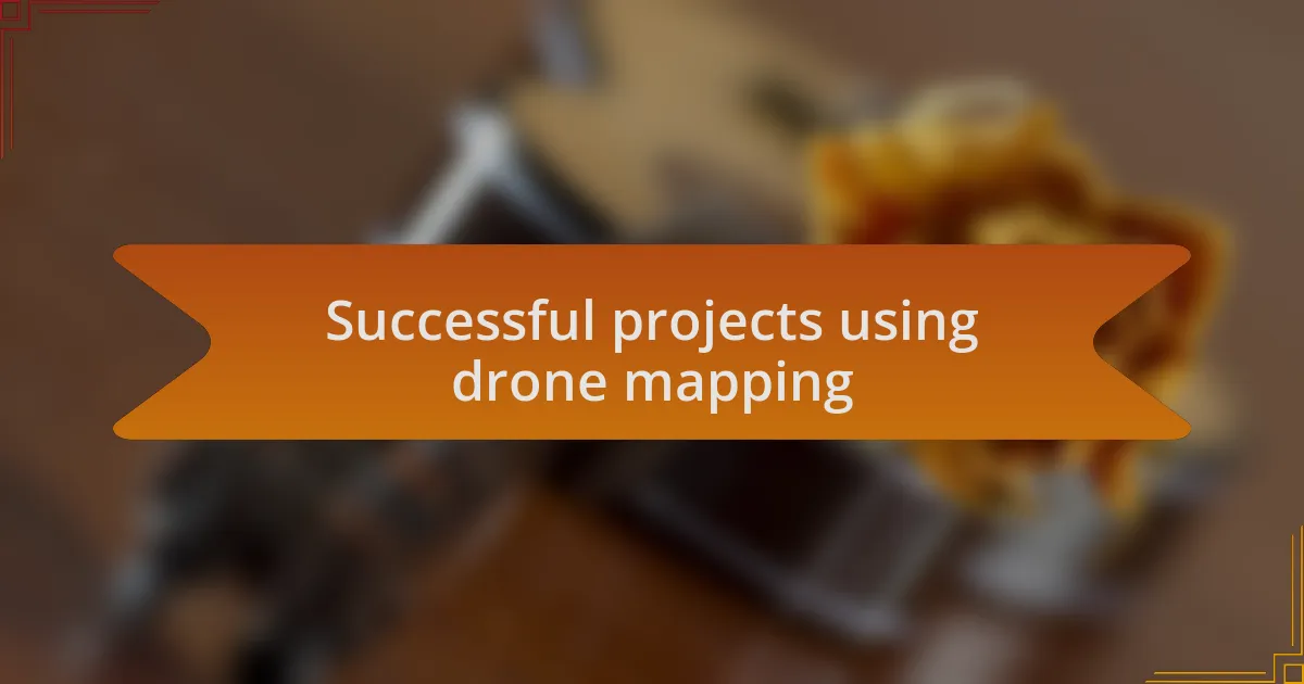Successful projects using drone mapping