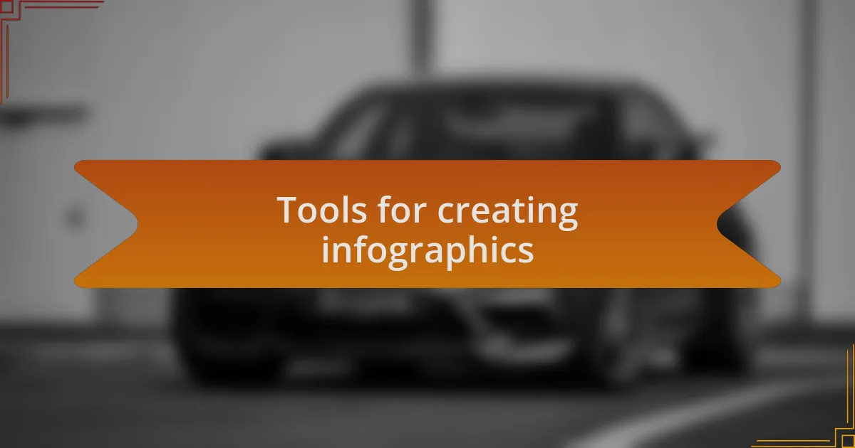 Tools for creating infographics